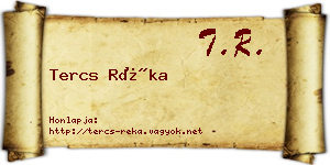 Tercs Réka névjegykártya